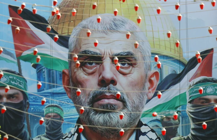 Panou cu liderul defunct al Hamas în Teheran FOTO EPA-EFE