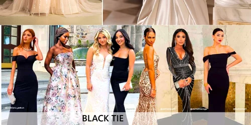 White tie vs Black tie pentru femei Colaj