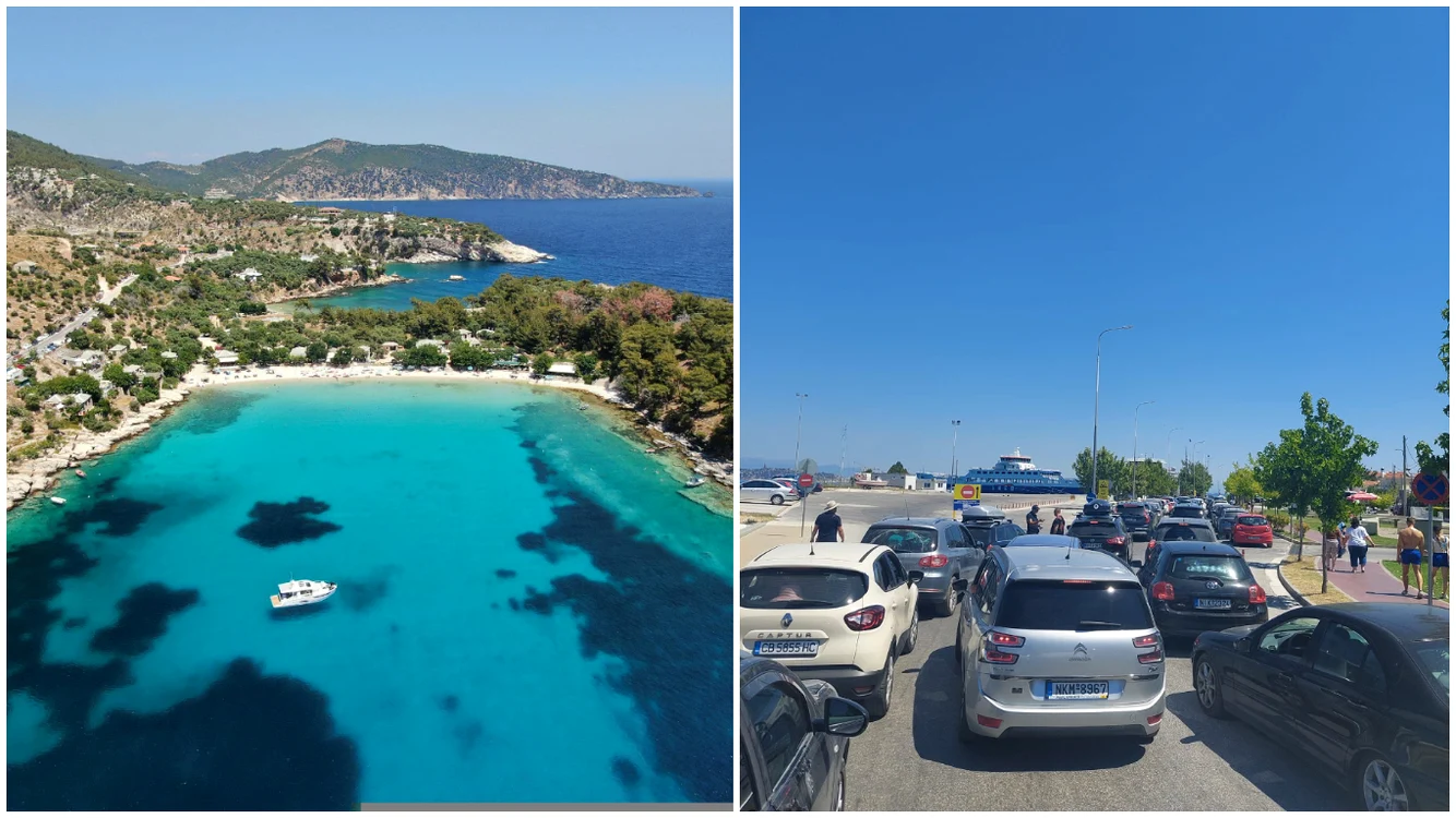 Un turist român este căutat de poliția din Thassos. Foto: colaj Facebook/Cati Moldoveanu