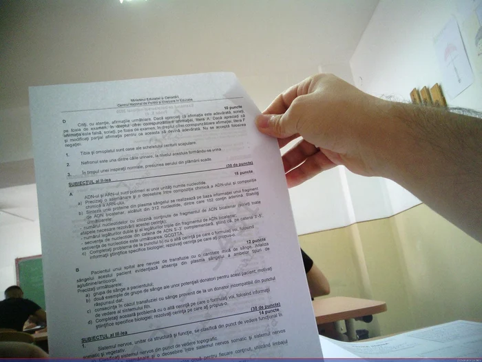 Subiectele au apărut în mediul online imediat după ora 09.00, ora începerii examenului