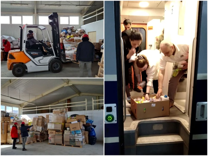 Ajutoare pentru refugiaţi de la comunitatea locală din Blaj. Foto: Facebook/ Blăjeni Uniţi pentru Ucraina
