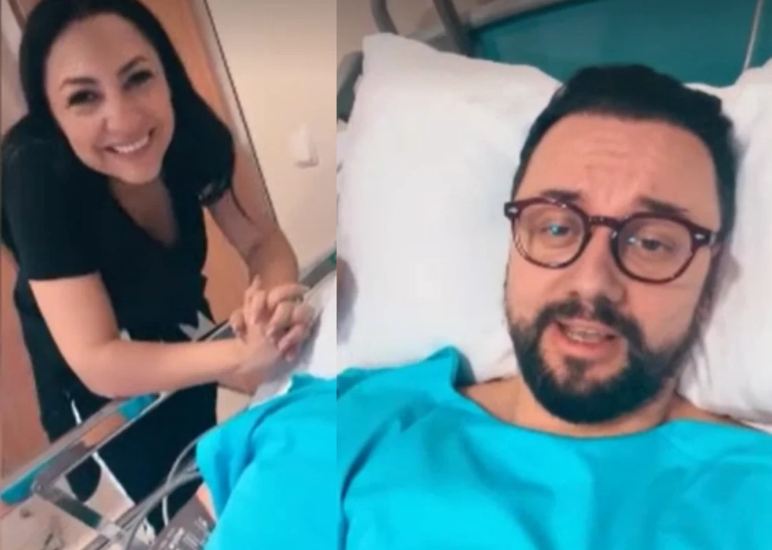 Andra, alături de Cătălin Măruță după operația de ligamente 
