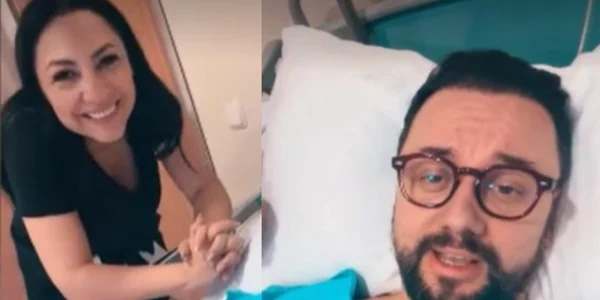 Andra, alături de Cătălin Măruță după operația de ligamente FOTO Captură Video
