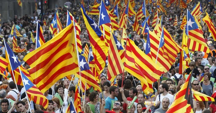 Regiunea spaniolă Catalonia îşi cere drepturile de independenţă. FOTO: Reuters