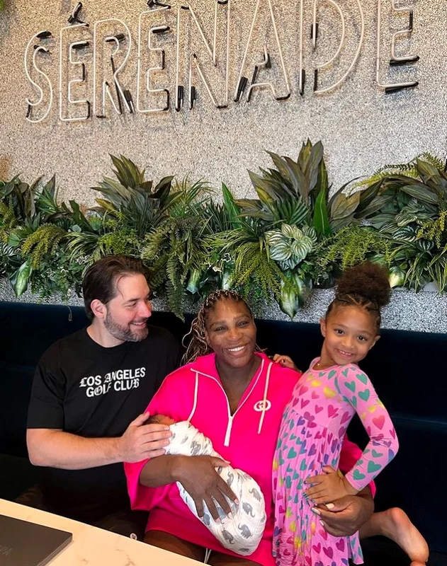 Serena Williams, soțul ei și fiicele lor