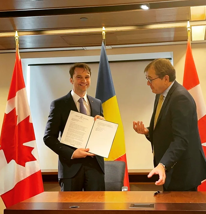 Sebastian Burduja la întrevederea cu omologul din Canada FOTO Facebook S.Burduja