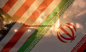 razboi sua iran   steaguri pe fundalul unui câmp de luptă FOTO shutterstock jpg