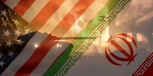 razboi sua iran   steaguri pe fundalul unui câmp de luptă FOTO shutterstock jpg