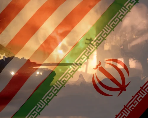 razboi sua iran steaguri pe fundalul unui câmp de luptă FOTO shutterstock jpg