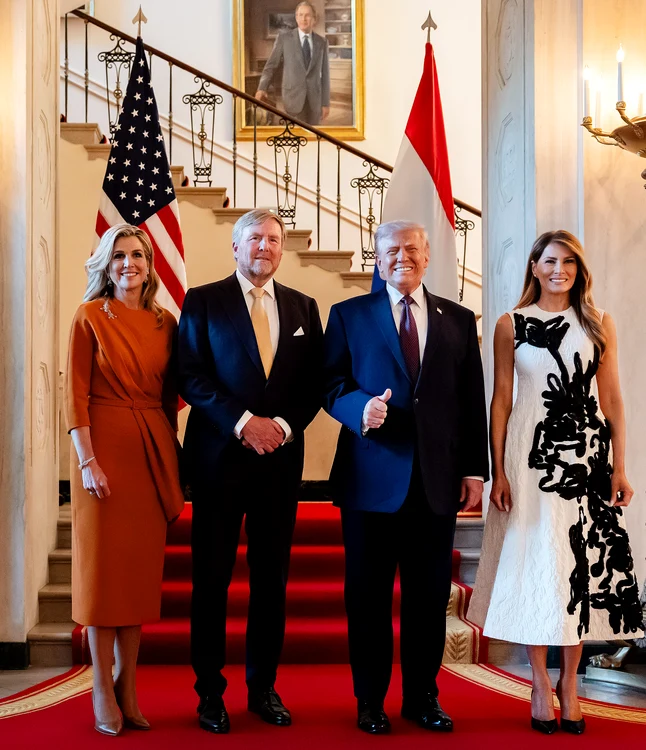 Regele Willem al Olandei Regina Maxima și Donald și Melania Trump profimedia 1090773966 jpg