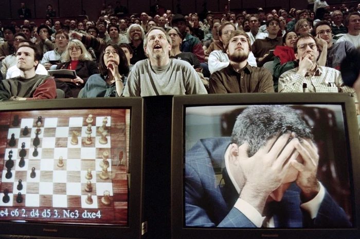 Garry Kasparov vs. Deep Blue. Foto: AFP (Arhivă)