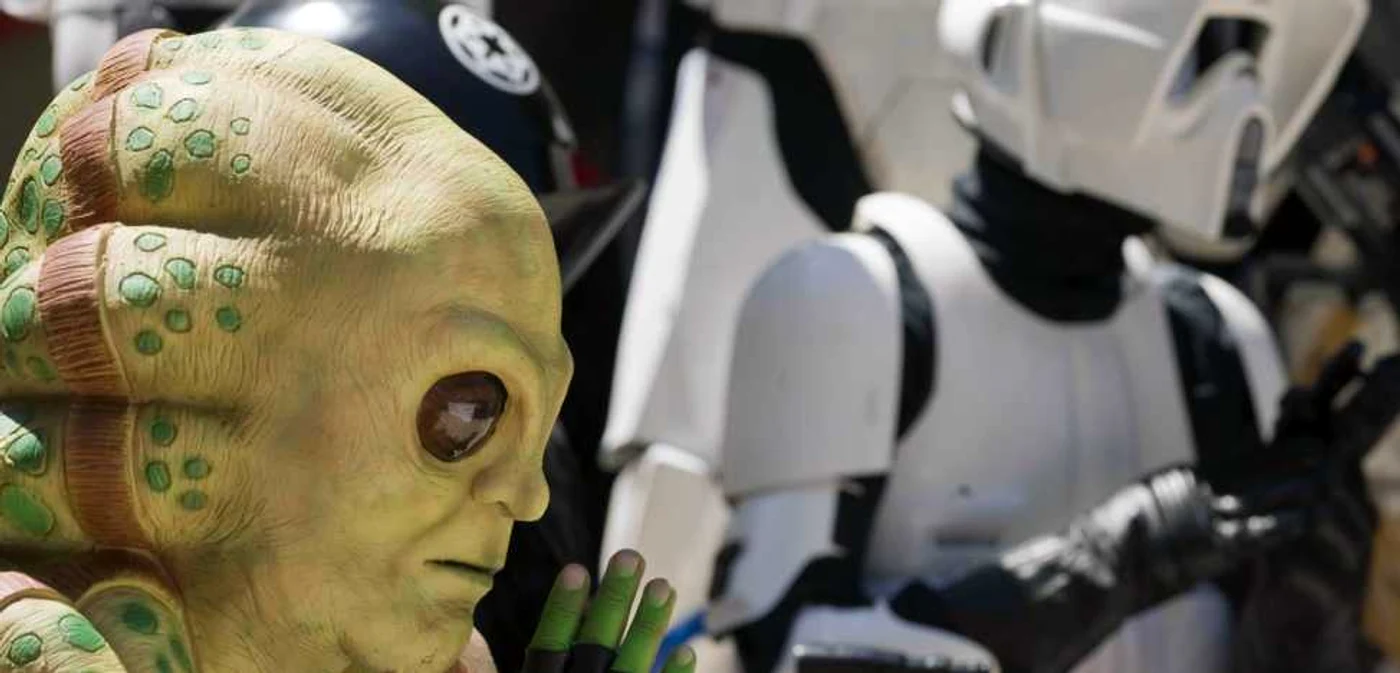 În al 7-lea episod din franciza de succes "Războiul Stelelor/ Star Wars" ar putea juca din nou actorii Mark Hamill, Carrie Fisher şi Harrison Ford. FOTO AFP