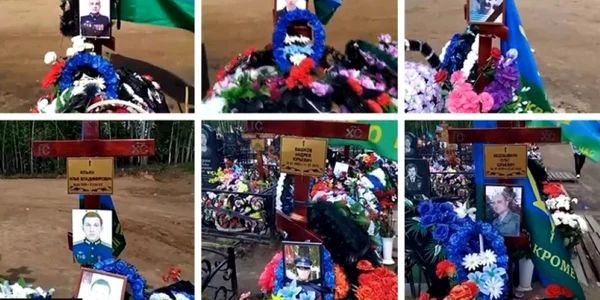 Mormintele soldaților din Regimentul 331 de Asalt al Parașutiștilor Kostroma  Foto PERVAYA PELOSA via BBC jpg