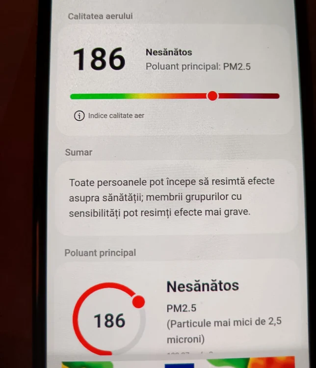 Indicele de PM 2,5 este cu mult peste media anuală necesară FOTO Ioan Buciumar