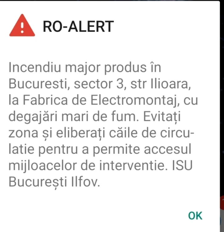 Incendiu major în Capitală