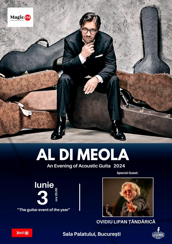 Al Di Meola urcă pe scena de la Sala Palatului