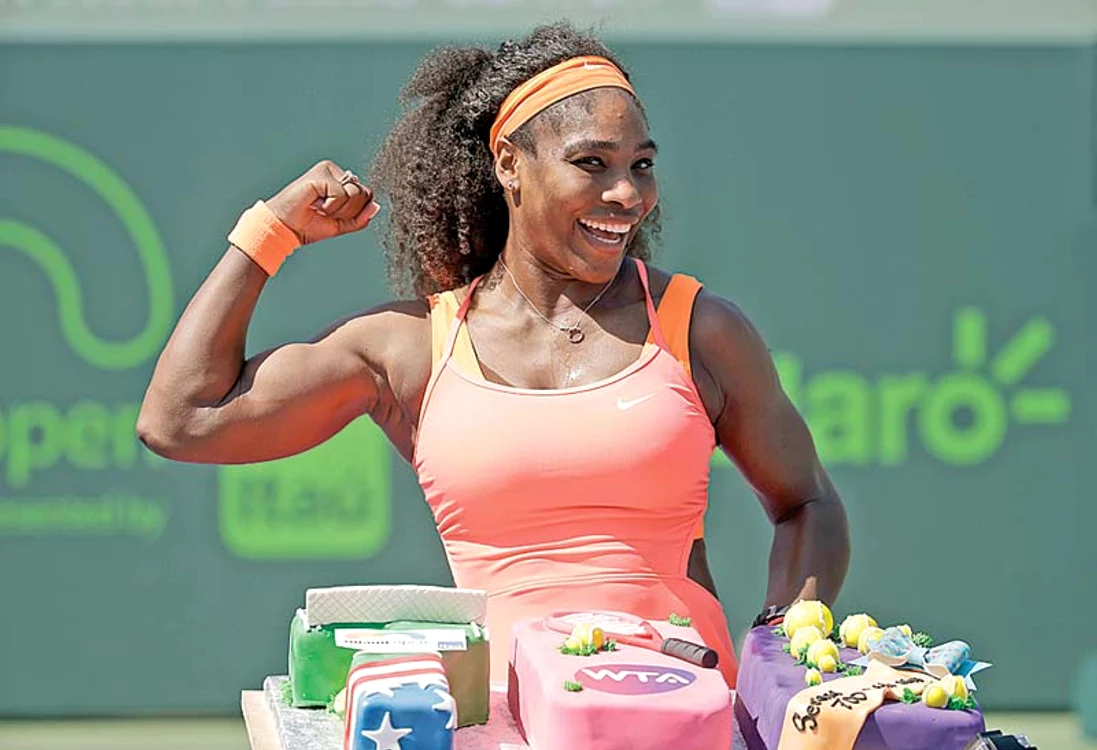 Serena a primit un tort chiar pe teren