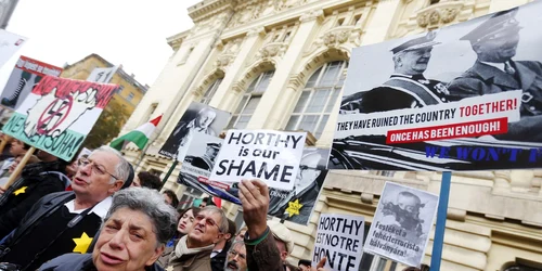Manifestatii Budapesta la dezvelirea bustului fostului lider fascist