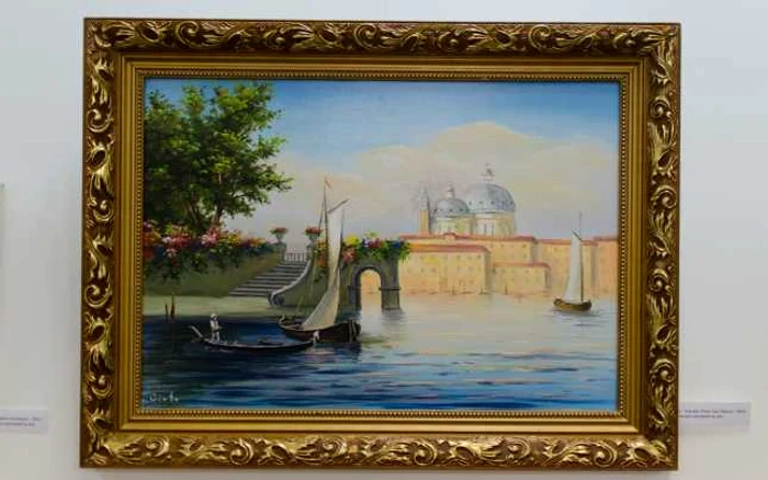 Piaţa San Marco din Veneţia, pictor Maria Ciotu. FOTO: Alexandru Tarlev
