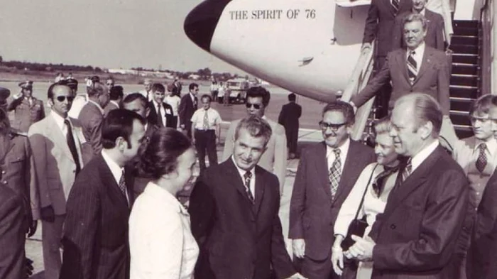În 1975, Gerald Ford s-a întâlnit cu cuplul Ceauşescu în România. FOTO. arhivă