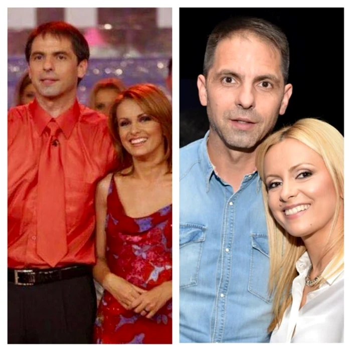 Simona Gherghe și Dan Negru în 2005 (stânga) și 2015 (dreapta)