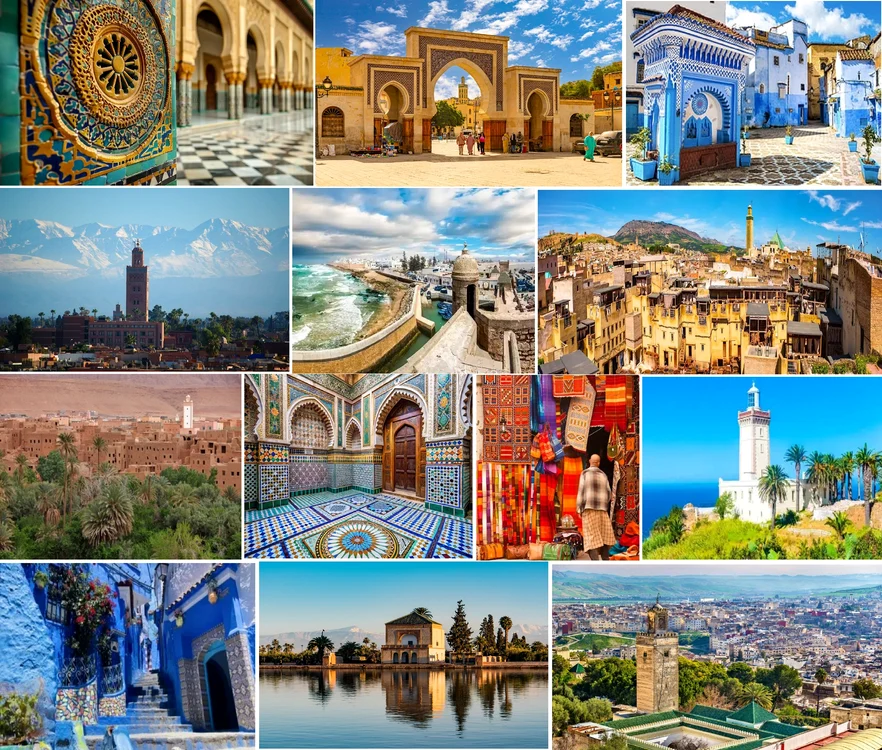 Imagini frumoase din Maroc Colaj DMS