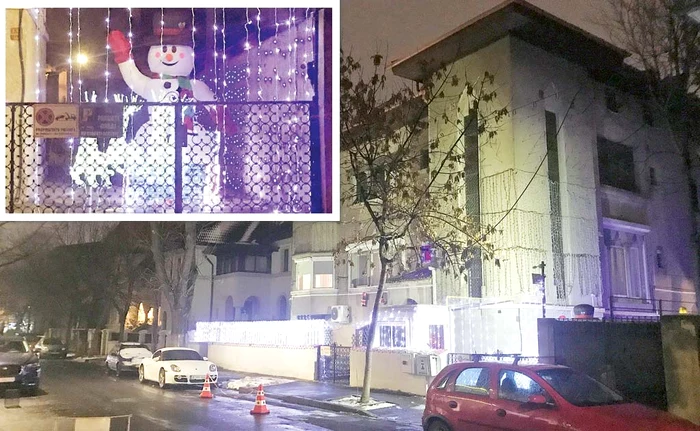 Oana Zăvoranu a făcut şi anul acesta exces de lumină, iar omul de zăpadă de trei metri nu lipseşte