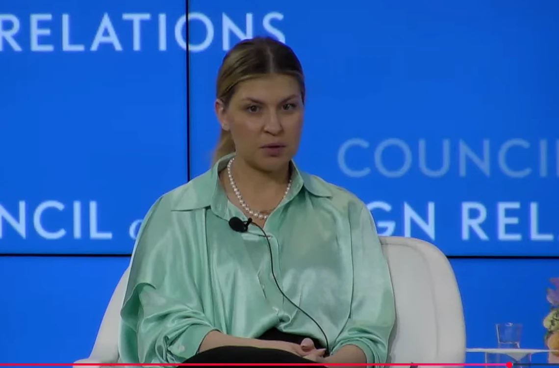 Olha Stefanișina FOTO captură YouTube Council on Foreign Relations