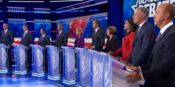 Prima dezbatere televizata a democratilor in primarele pentru alegerile prezidentiale 2020 FOTO Captura YouTube/ NBC News