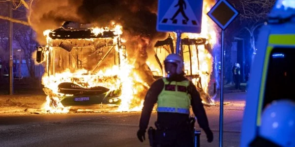protest malmo suedia 16 aprilie 2022 foto Johan NILSSON / TT NEWS AGENCY / AFP