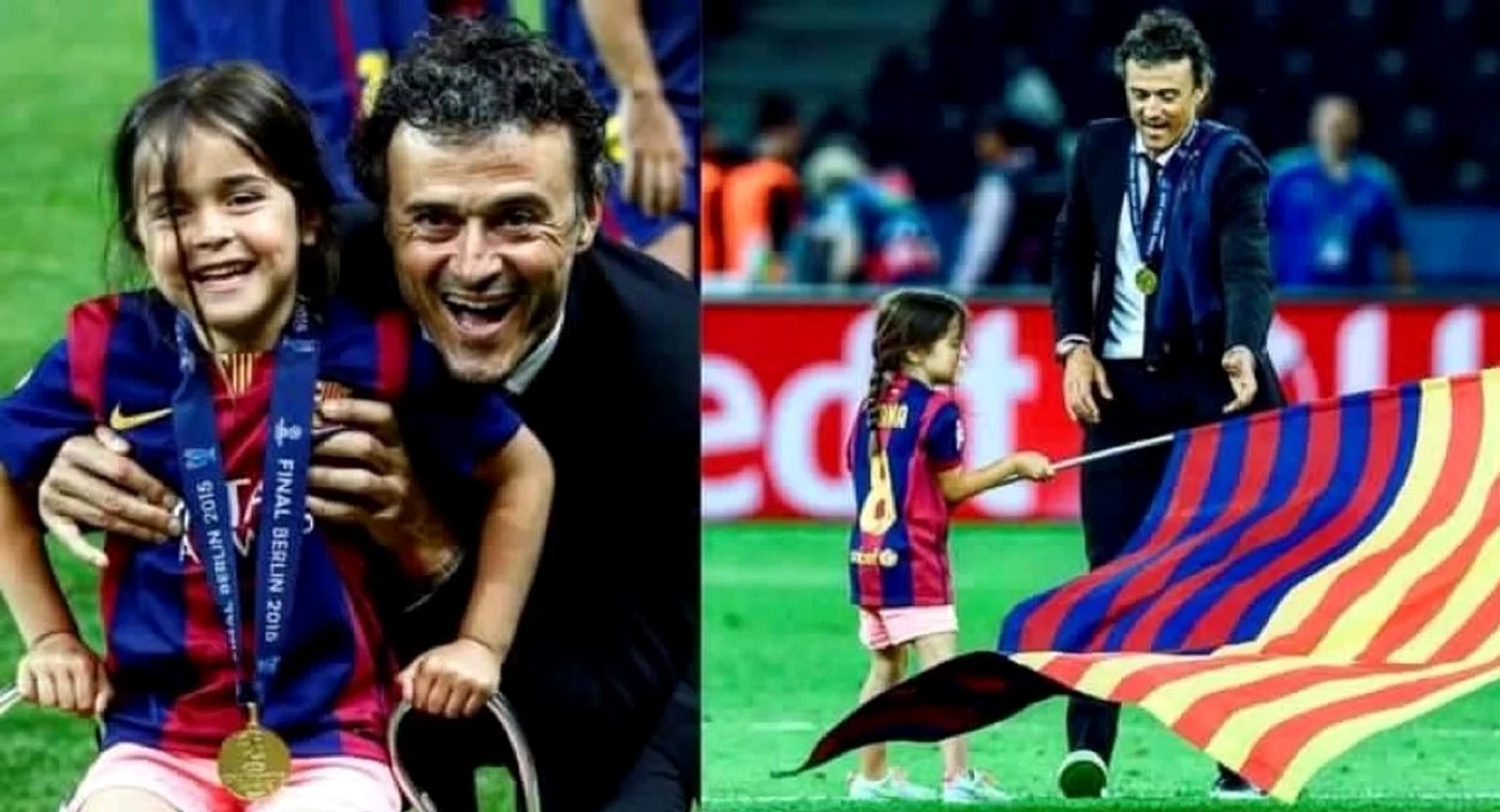 Luis Enrique, în 2015, când celebrau victoria Barcelonei în Champions League. Foto x