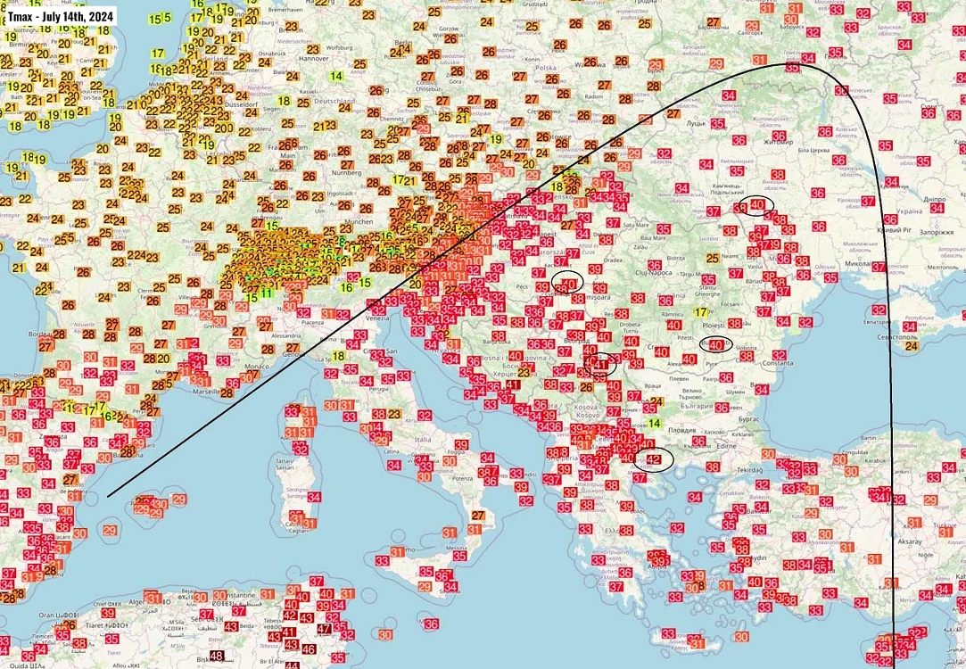 În Europa şi în peninsula Balcanică s-au înregistrat temperaturi record