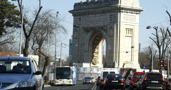 Lucrările de la Arcul de Triumf, aproape la jumătatea drumului FOTO David Muntean