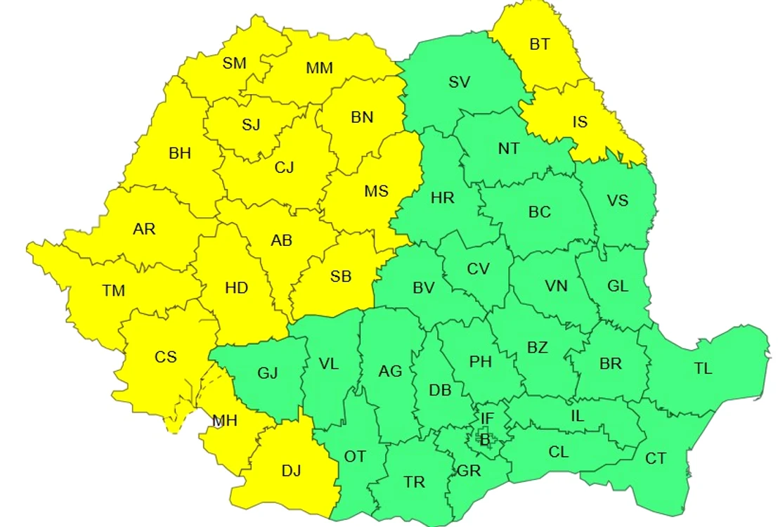 Codul galben de caniculă s-a extins. Foto: ANM