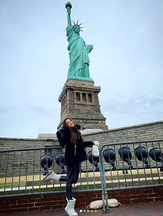 Larisa Iordache, la Statuia Libertății