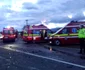 Accident rutier pe DN 1 Avrig - Sibiu în urma coliziunii dintre un microbuz şi un autoturism - 7 persoane implicate Foto Adevărul