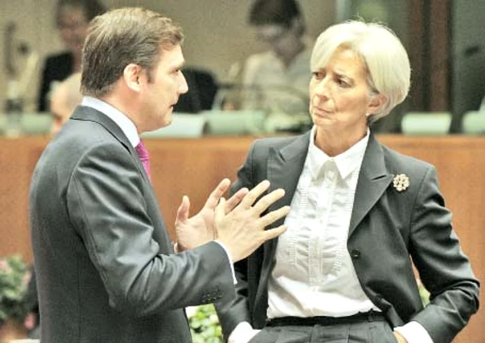 Premierul portughez Pedro Passos Coelho şi şefa FMI, Christine Lagarde p Foto: afp