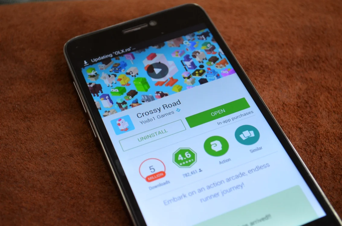 Crossy Road e pe locul 4 în clasamentul celor mai bune jocuri de pe Android