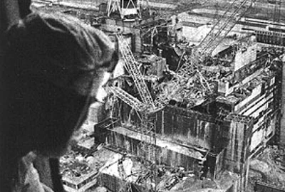 Centrala de la Cernobîl, după dezastrul nuclear din 1986