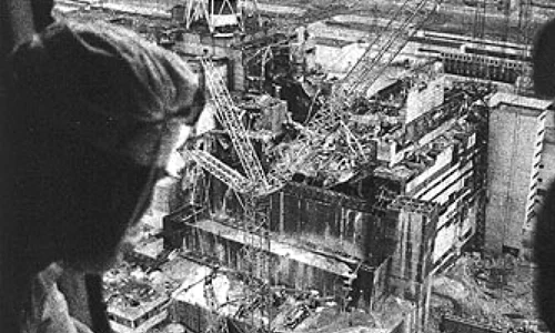 Centrala de la Cernobîl, după dezastrul nuclear din 1986