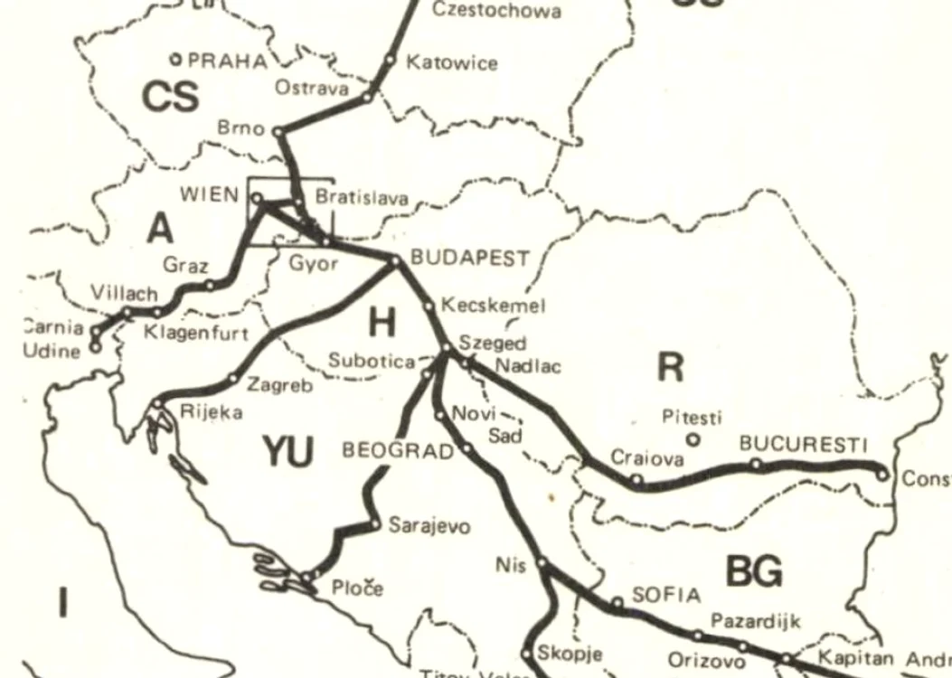 Schița autostrăzii, 1982. Almanah Auto.