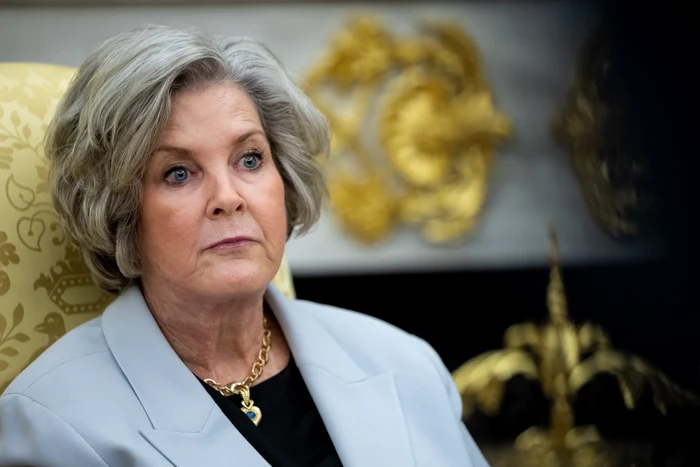 Susie Wiles la o conferință de presă la Casa Albă FOTO EPA-EFE