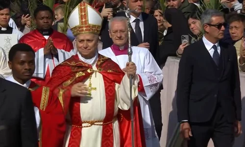 Papa Leon prima slujba de Florii captura video Vatican News jpg