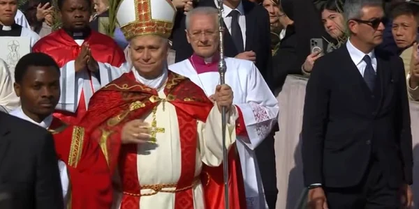 Papa Leon prima slujba de Florii captura video Vatican News jpg