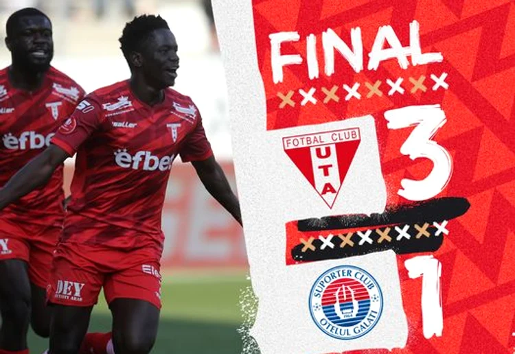 UTA a învins-o pe Oţelul Galaţi (3-1). FOTO Facebook UTA Arad