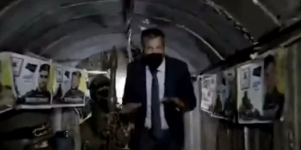 Jurnalist rus in tunelurile Hamas din Gaza Captura video DailyMail JPG