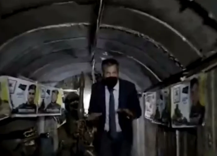Un jurnalist rus a primit acces in tunelurile Hamas din Gaza FOTO Captura video DailyMail