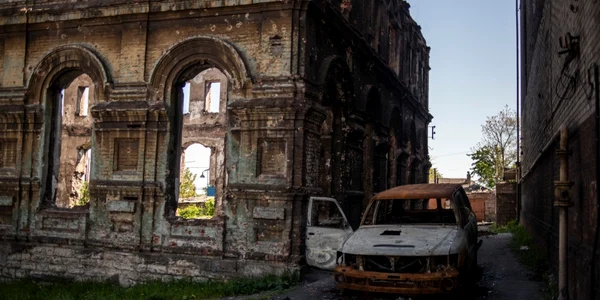 75 de zile de război Rusia -Ucraina Mariupol muzeu de istorie. FOTO Profimedia
