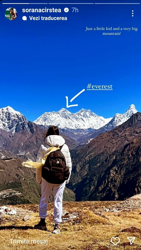 Sorana Cîrstea în vacanță în munții Himalaya foto Instagram