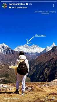 Sorana Cîrstea în vacanță în munții Himalaya foto Instagram